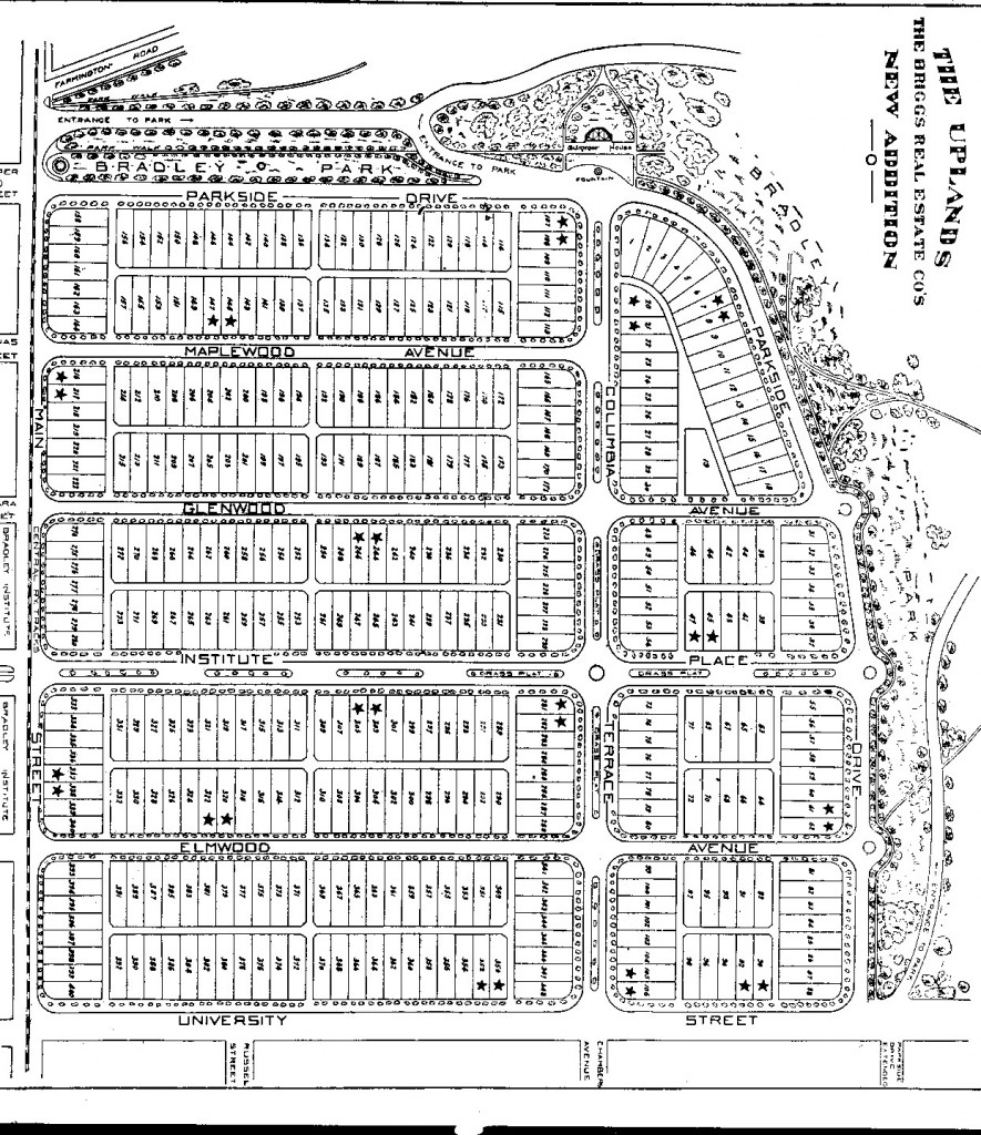 Historic map of the Uplands