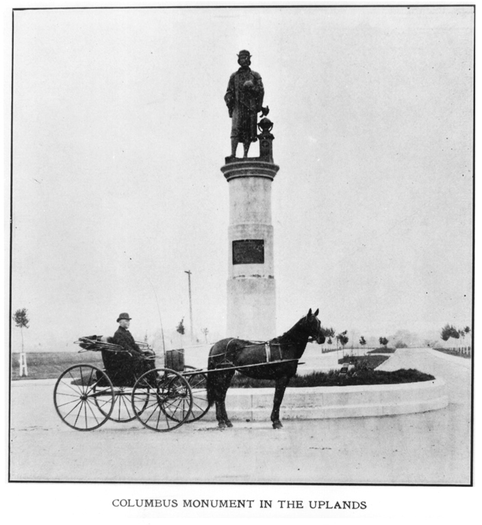 The former Christopher Columbus statue near the Uplands